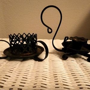 Vintage Iron Candle Holders